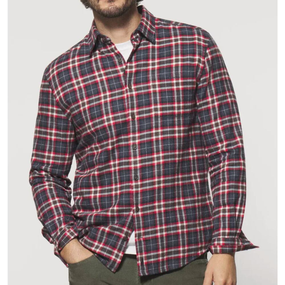 NEW JOHNNIE-O HANGIN' OUT TWILIGHT CHAPMAN PLAID BUTTON DOWN SHIRT JMWL7970 SZ L